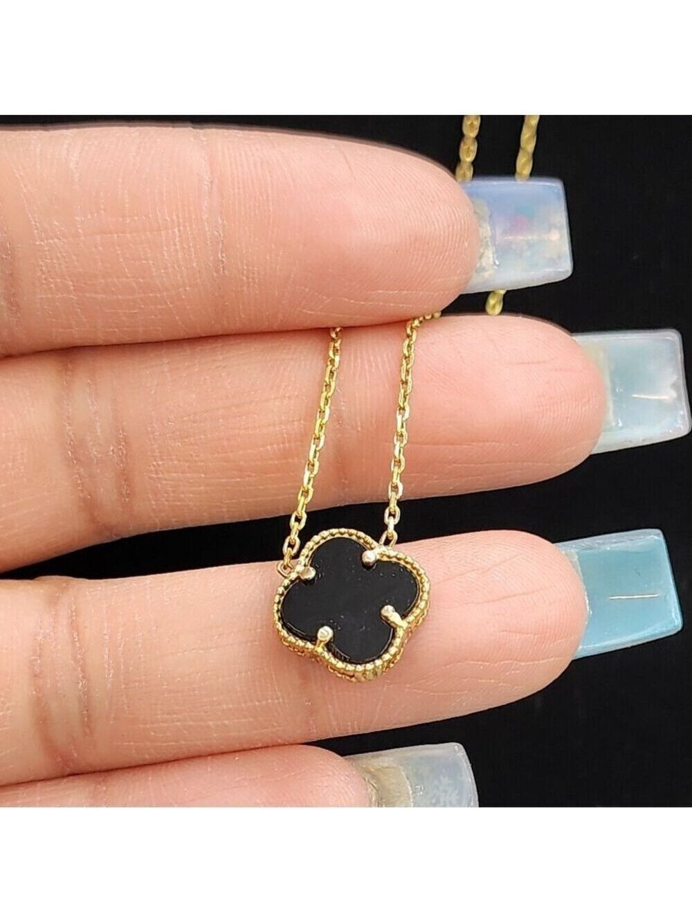 Luxury 925 Sterling Silver Black Clover Necklace – Timeless Lucky Charm